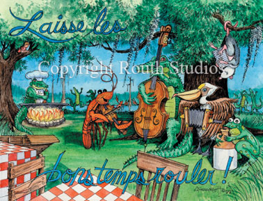 Louisiana Cajun Band note cards